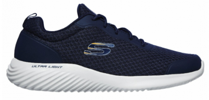 Skechers Bounder 232005-NVY Ortopedik Bağcıklı Erkek Günlük Ayakkabı Lacivert