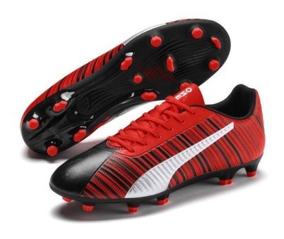 Puma One 5.4 FG/AG 105605-01 Bağcıklı Çivili Krampon Kırmızı