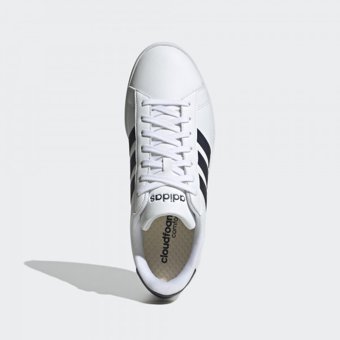 Adidas Grand Court Cloudfoam Lifestyle Court Comfort GW9199 Ortopedik Bağcıklı Erkek Günlük Ayakkabı Beyaz