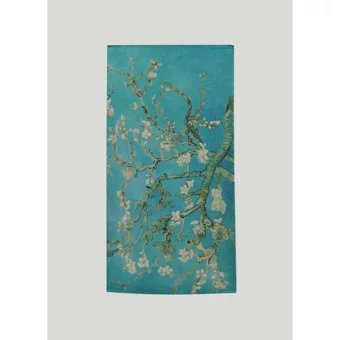 Wallhang Almond Blossom Pamuklu Polyester Plaj Havlusu Mavi