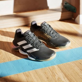 Adidas Stabil 16 IE3585 Ortopedik Bağcıklı Adiwear Kadın Hentbol Ayakkabısı Siyah