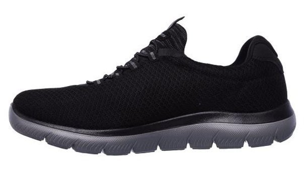 Skechers Summits 52811-BKCC Ortopedik Lastik Bağcıklı Erkek Antrenman Ayakkabısı Siyah