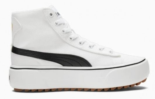 Puma Kaia Mid CV 384409-01 Bağcıklı Kadın Günlük Ayakkabı Beyaz