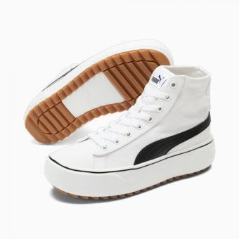 Puma Kaia Mid CV 384409-01 Bağcıklı Kadın Günlük Ayakkabı Beyaz