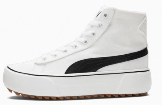 Puma Kaia Mid CV 384409-01 Bağcıklı Kadın Günlük Ayakkabı Beyaz