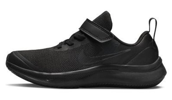 Nike Star Runner 3 DA2777-001 Bağcıklı-Cırtlı Erkek Çocuk Günlük Ayakkabı Siyah