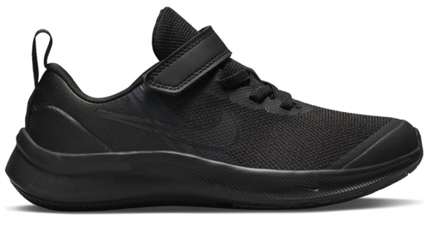 Nike Star Runner 3 DA2777-001 Bağcıklı-Cırtlı Erkek Çocuk Günlük Ayakkabı Siyah