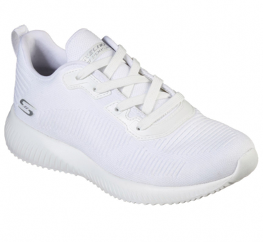 Skechers Bobs Squad Tough Talk 32504-WHT Ortopedik Bağcıklı Kadın Günlük Ayakkabı Beyaz