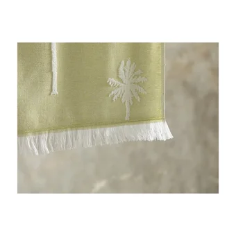 English Home Palm Pamuklu Polyester Plaj Havlusu Yeşil
