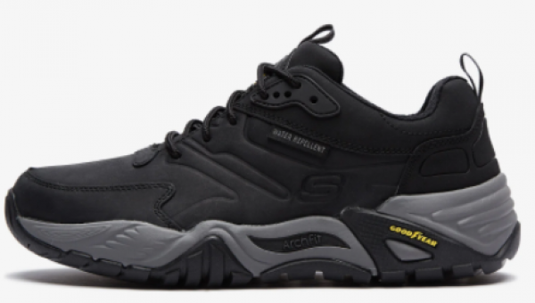 Skechers Arch Fit Recon Cadell 204409-BLK Ortopedik Bağcıklı Erkek Günlük Ayakkabı Siyah