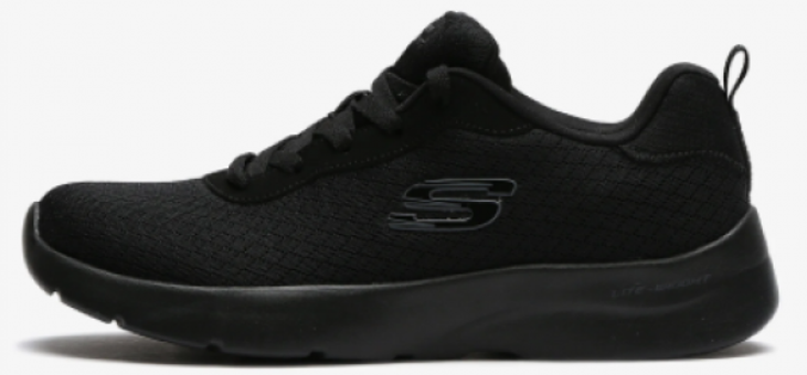 Skechers Dynamight 2.0 Eye To Eye 12964TK-BBK Ortopedik Bağcıklı Kadın Koşu Ayakkabısı Siyah