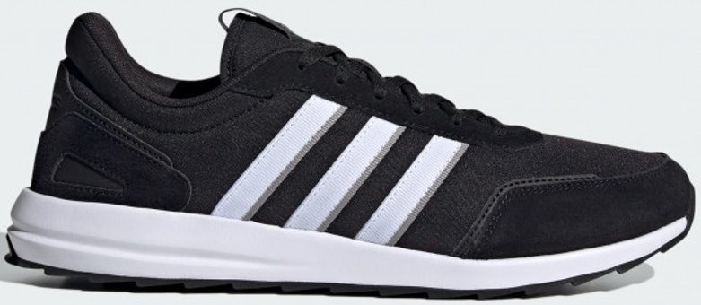 Adidas Retrorun FV7034 Ortopedik Bağcıklı Erkek Koşu Ayakkabısı Siyah