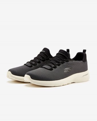 Skechers Dynamight 894114TK-BLK Lastik Bağcıklı Erkek Günlük Ayakkabı Gri