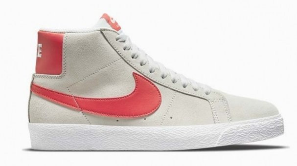 Nike SB Zoom Blazer Mid 864349-108 Bağcıklı Unisex Kaykay Ayakkabısı Gri