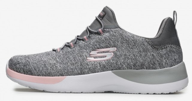 Skechers Dynamight Break-Through 12991-GYLP Ortopedik Lastik Bağcıklı Kadın Antrenman Ayakkabısı Gri