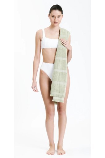 Cottontherapy Lucy Pamuklu Plaj Havlusu Yeşil