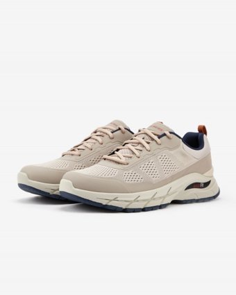 Skechers Arch Fit Baxter Pendroy 210353-TPE Ortopedik Bağcıklı Erkek Yürüyüş Ayakkabısı Bej