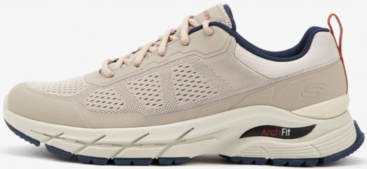 Skechers Arch Fit Baxter Pendroy 210353-TPE Ortopedik Bağcıklı Erkek Yürüyüş Ayakkabısı Bej