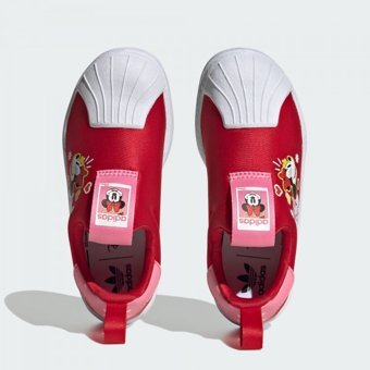 Adidas X Disney Mickey Superstar 360 ID9708 Ortopedik Bağcıksız Eva Kız Çocuk Günlük Ayakkabı Kırmızı