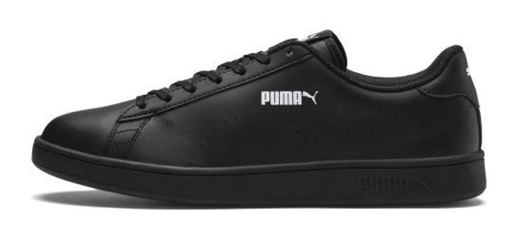 Puma Smash V2 Leather Perf 365213-01 Bağcıklı Erkek Günlük Ayakkabı Siyah
