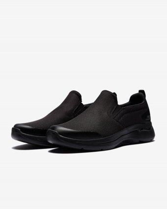 Skechers Go Walk Arch Fit Togpath 216121-BBK Ortopedik Bağcıksız Erkek Yürüyüş Ayakkabısı Siyah