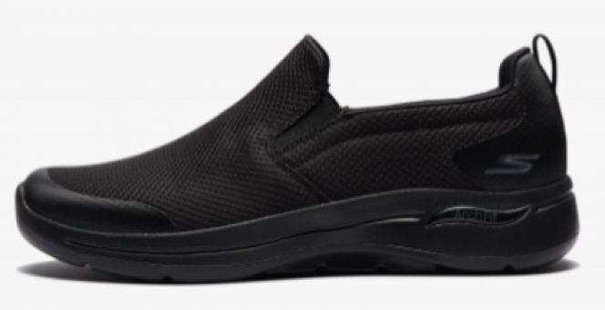 Skechers Go Walk Arch Fit Togpath 216121-BBK Ortopedik Bağcıksız Erkek Yürüyüş Ayakkabısı Siyah