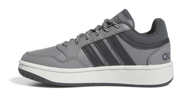 Adidas Hoops 3.0 IF7748 Ortopedik Bağcıklı Erkek Çocuk Günlük Ayakkabı Gri