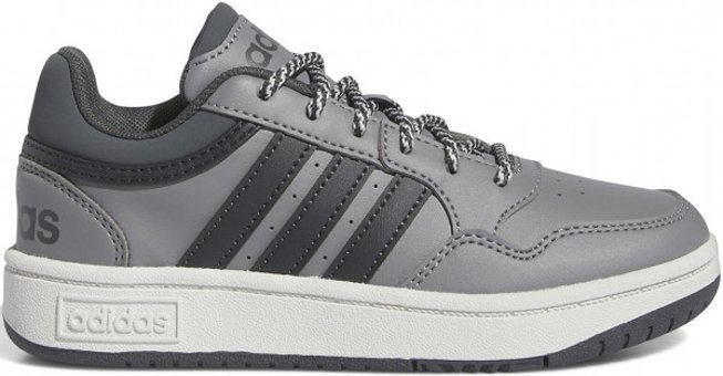 Adidas Hoops 3.0 IF7748 Ortopedik Bağcıklı Erkek Çocuk Günlük Ayakkabı Gri
