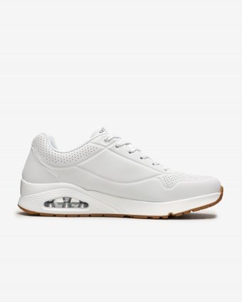 Skechers Uno Stand On Air 52458-WHT Ortopedik Bağcıklı Erkek Günlük Ayakkabı Beyaz
