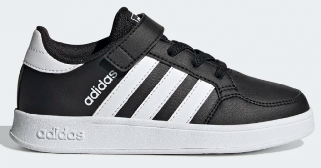 Adidas Breaknet FZ0105 Ortopedik Bağcıklı-Cırtlı Erkek Çocuk Günlük Ayakkabı Siyah