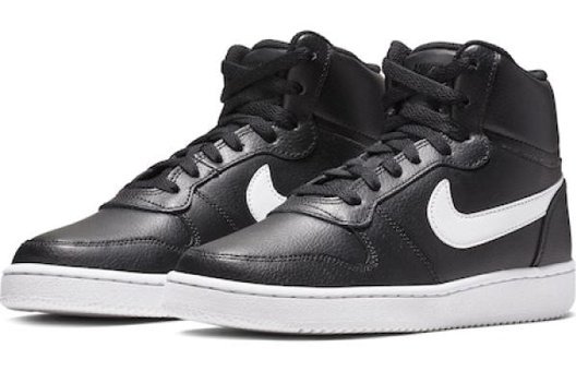 Nike Wmns Ebernon Mid AQ1778-001 Bağcıklı Kadın Basketbol Ayakkabısı Siyah