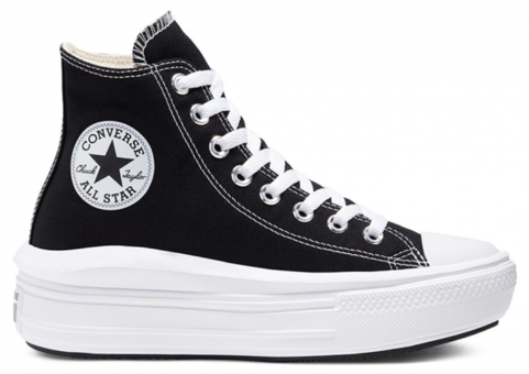 Converse Chuck Taylor All Star Move 568497C-001 Bağcıklı Kadın Günlük Ayakkabı Siyah