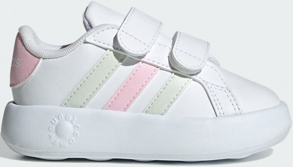 Adidas Grand Court 2.0 IH4884 Ortopedik Cırtlı Eva Kız Çocuk Günlük Ayakkabı Beyaz