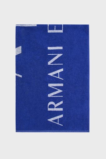 Armani Exchange Exchange Pamuklu Plaj Havlusu Mavi