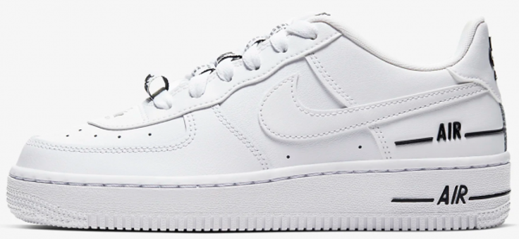 Nike Air Force 1 LV8 3 CJ4092-100 Ortopedik Bağcıklı Erkek Çocuk Günlük Ayakkabı Beyaz