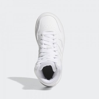 Adidas Hoops Mid GW0401 Bağcıklı Erkek Çocuk Günlük Ayakkabı Beyaz