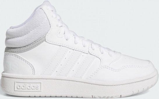 Adidas Hoops Mid GW0401 Bağcıklı Erkek Çocuk Günlük Ayakkabı Beyaz