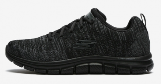 Skechers Track Front Runner 232298-BBK Ortopedik Bağcıklı Erkek Günlük Ayakkabı Siyah