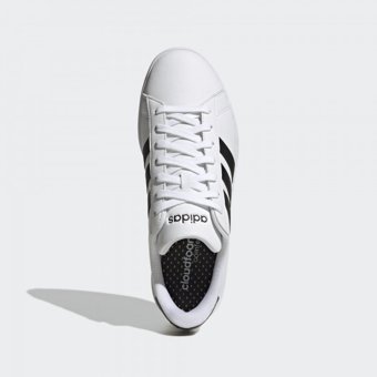 Adidas Grand Court 2.0 GW9195 Ortopedik Bağcıklı Erkek Günlük Ayakkabı Beyaz