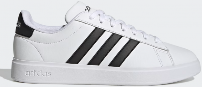 Adidas Grand Court 2.0 GW9195 Ortopedik Bağcıklı Erkek Günlük Ayakkabı Beyaz