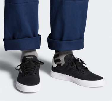 Adidas 3MC Vulc B22706 Ortopedik Bağcıklı Unisex Kaykay Ayakkabısı Siyah