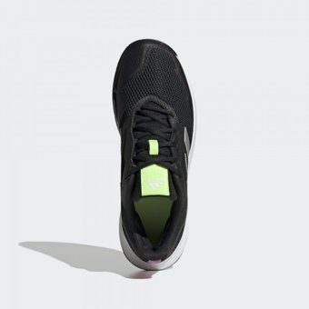 Adidas Courtjam Control GW4225 Ortopedik Bağcıklı Adiwear Erkek Tenis Ayakkabısı Siyah