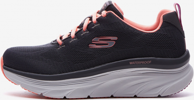 Skechers D'Lux Walker Get Oasis 149810-CCCL Ortopedik Su Geçirmez Bağcıklı Kadın Yürüyüş Ayakkabısı Antrasit