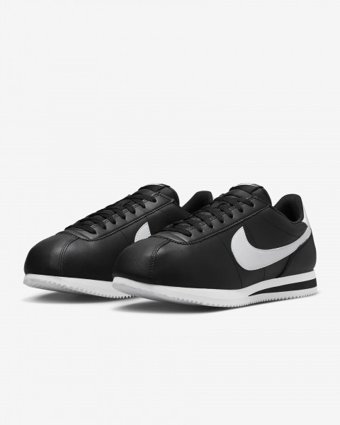 Nike Cortez Leather DM4044-001 Bağcıklı Erkek Günlük Ayakkabı Siyah