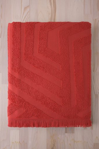 Cottonmanıa Ceu Coral Pamuklu Plaj Havlusu Kırmızı
