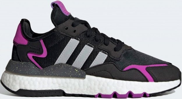 Adidas Nite Jogger FX6903 Ortopedik Bağcıklı Kadın Günlük Ayakkabı Siyah