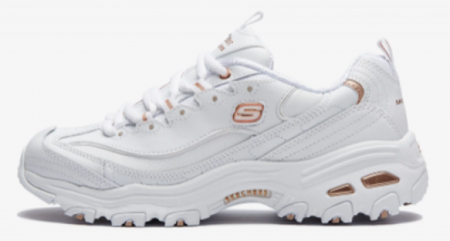 Skechers D'lites Fresh Start 11931-WTRG Ortopedik Bağcıklı Kadın Günlük Ayakkabı Beyaz