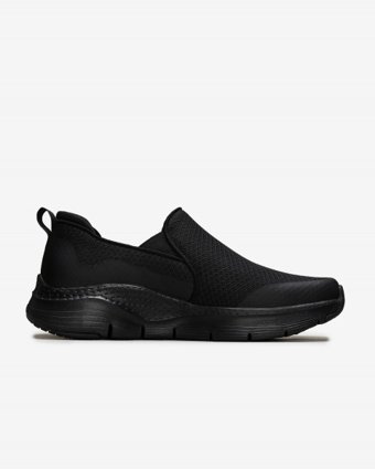 Skechers Arch Fit Banlin 232043-BBK Ortopedik Bağcıksız Erkek Günlük Ayakkabı Siyah