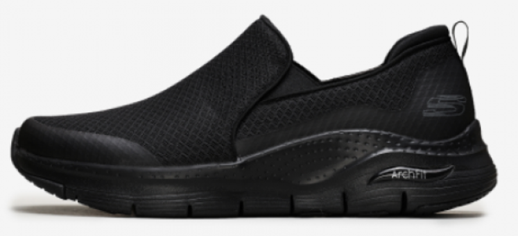 Skechers Arch Fit Banlin 232043-BBK Ortopedik Bağcıksız Erkek Günlük Ayakkabı Siyah