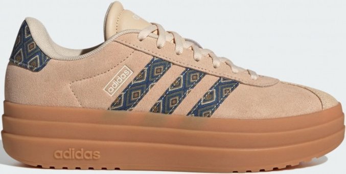 Adidas VL Court Bold IH7510 Ortopedik Bağcıklı Kadın Günlük Ayakkabı Kum Rengi